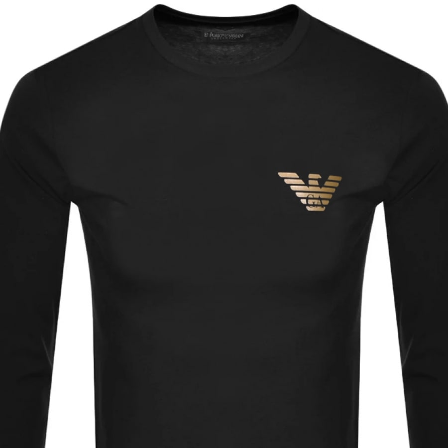 Alternative Image for ProductEmporio Armani Slim Long Sleeved T Shirt Black2